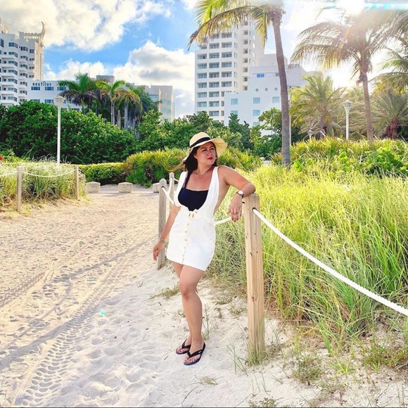 Forever 21 Denim Overall Dress : Ivory - Picture 4 of 4